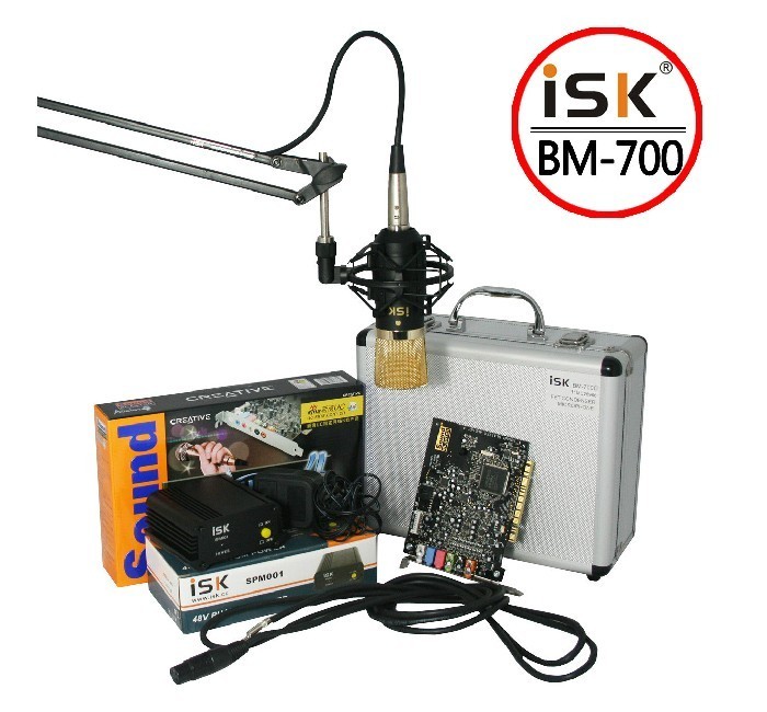 ISK BM700套餐 话筒/悬臂/电源/声卡