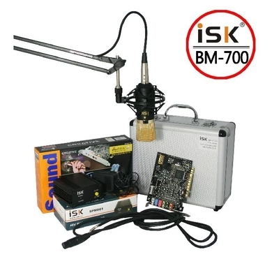 ISK BM700套餐 话筒/悬臂/电源/声卡