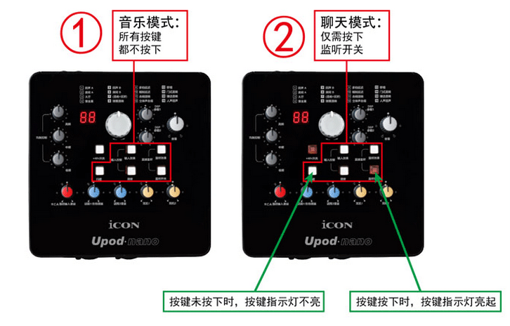 艾肯upod nano外置声卡怎么调试教程